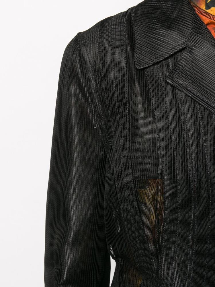 Black Women's Giorgio Armani Transparent Fitted Jackets | ZGJ7NLI