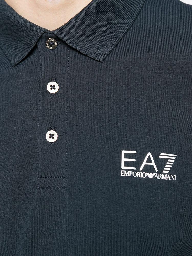 Blue Men's Ea7 Emporio Armani Logo Polo Shirts | BDYXWO7