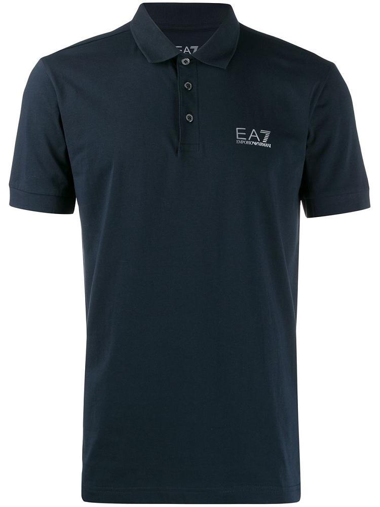 Blue Men\'s Ea7 Emporio Armani Logo Polo Shirts | BDYXWO7