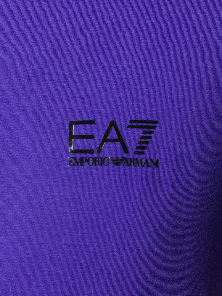 Blue Men's Ea7 Emporio Armani Logo Print T Shirts | F2SIB2H