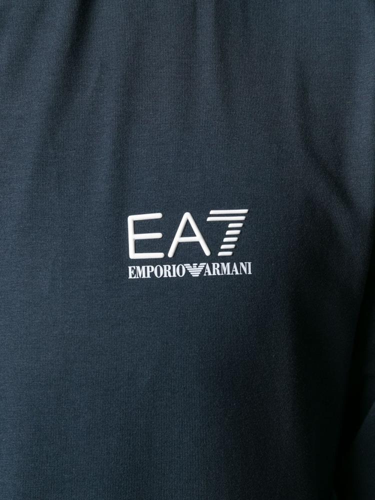 Blue Men's Ea7 Emporio Armani Logo Print Sweatshirts | XVUE356