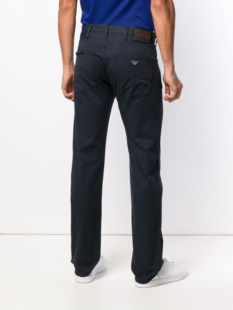 Blue Men's Armani Emporio Classic Slim Fit Pants | XH3BA9X