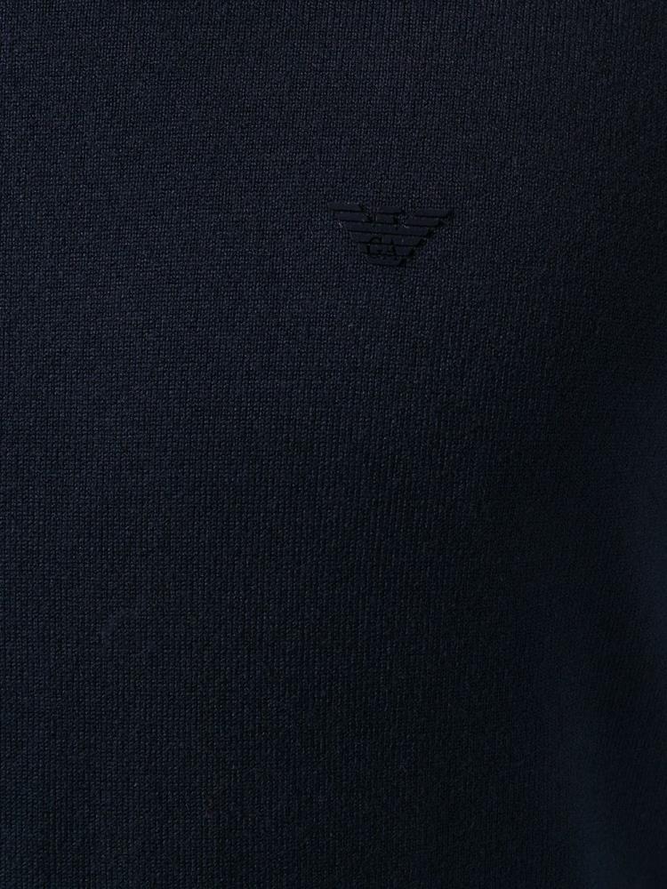 Blue Men's Armani Emporio Crew Neck Sweatshirts | T14UVB3