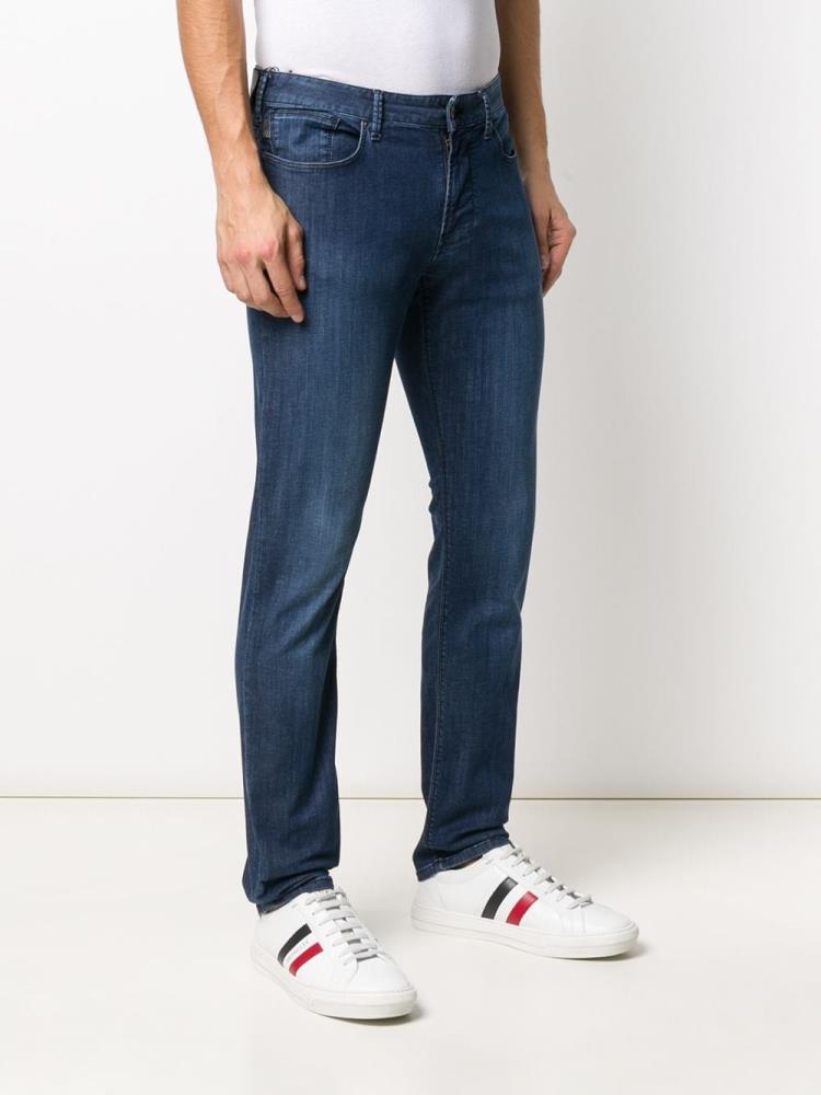 Blue Men's Armani Emporio Denim Low Rise Jeans | LUYQ200