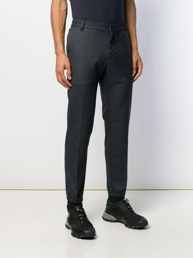 Blue Men's Armani Emporio Elasticated Hem Pants | OYZDI6C