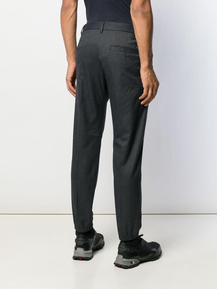 Blue Men's Armani Emporio Elasticated Hem Pants | OYZDI6C