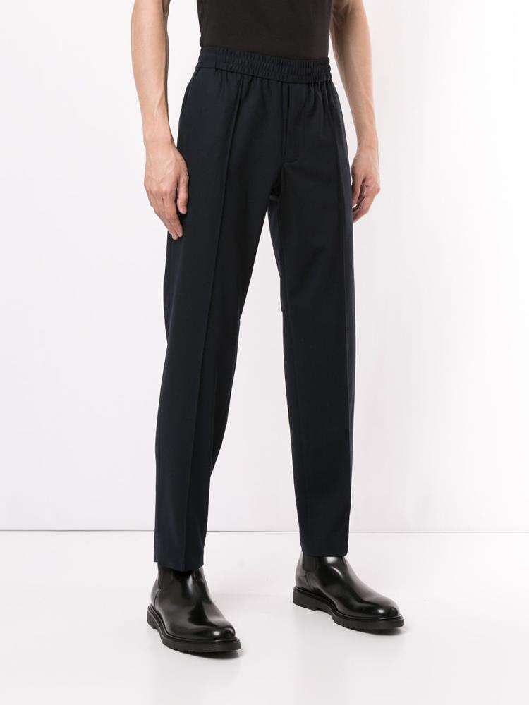 Blue Men's Armani Emporio Elasticated Tailored Pants Pants | RROBPOF