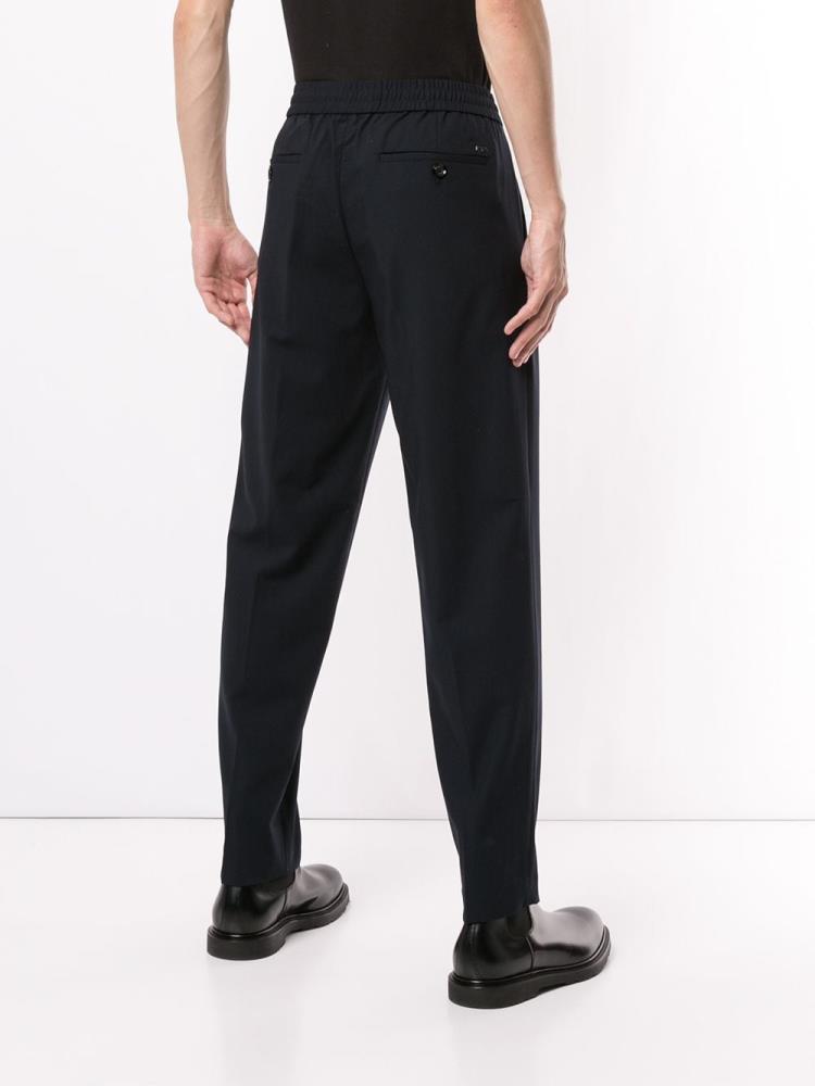 Blue Men's Armani Emporio Elasticated Tailored Pants Pants | RROBPOF