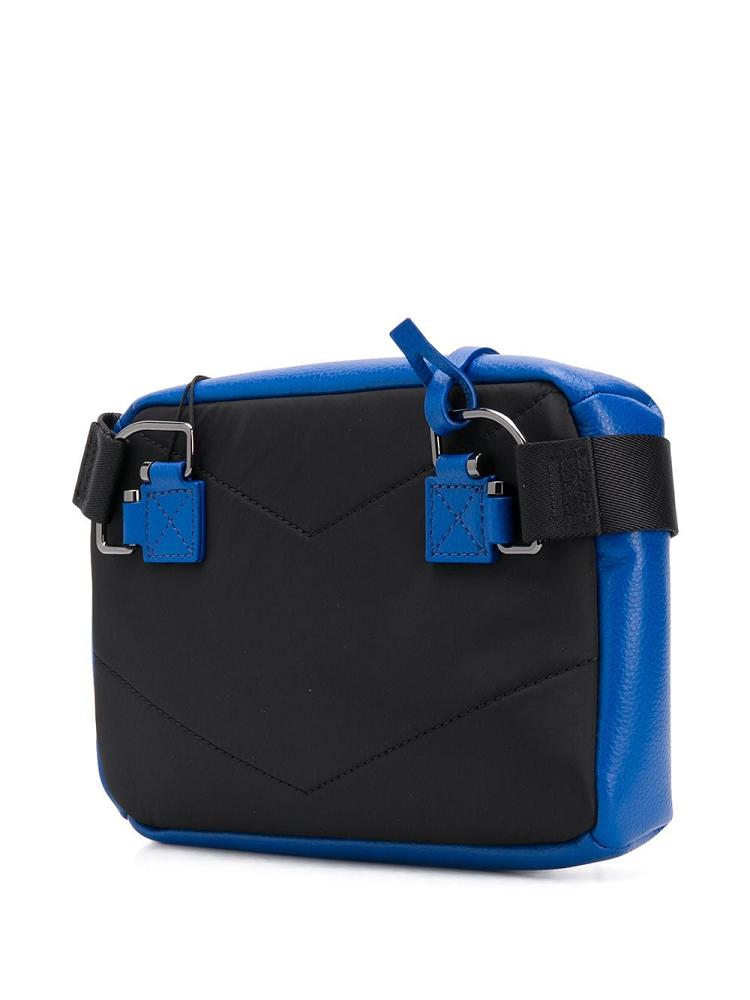 Blue Men's Armani Emporio Logo Embossed Belt Bags | 8WBHKZN