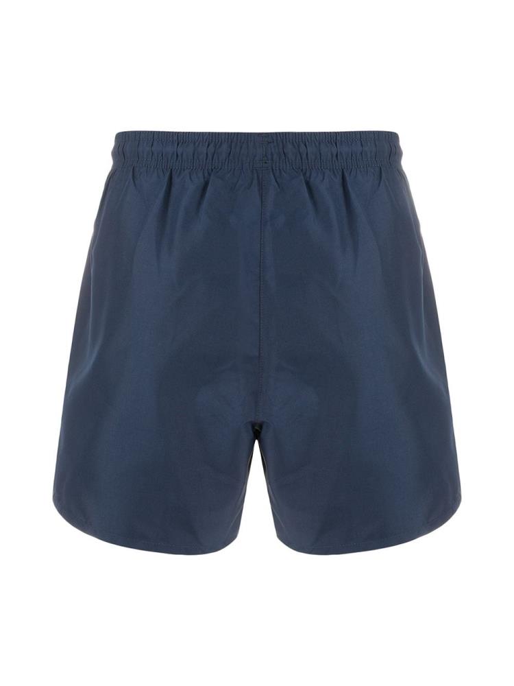 Blue Men's Armani Emporio Logo Swim Shorts | 6FF86MJ