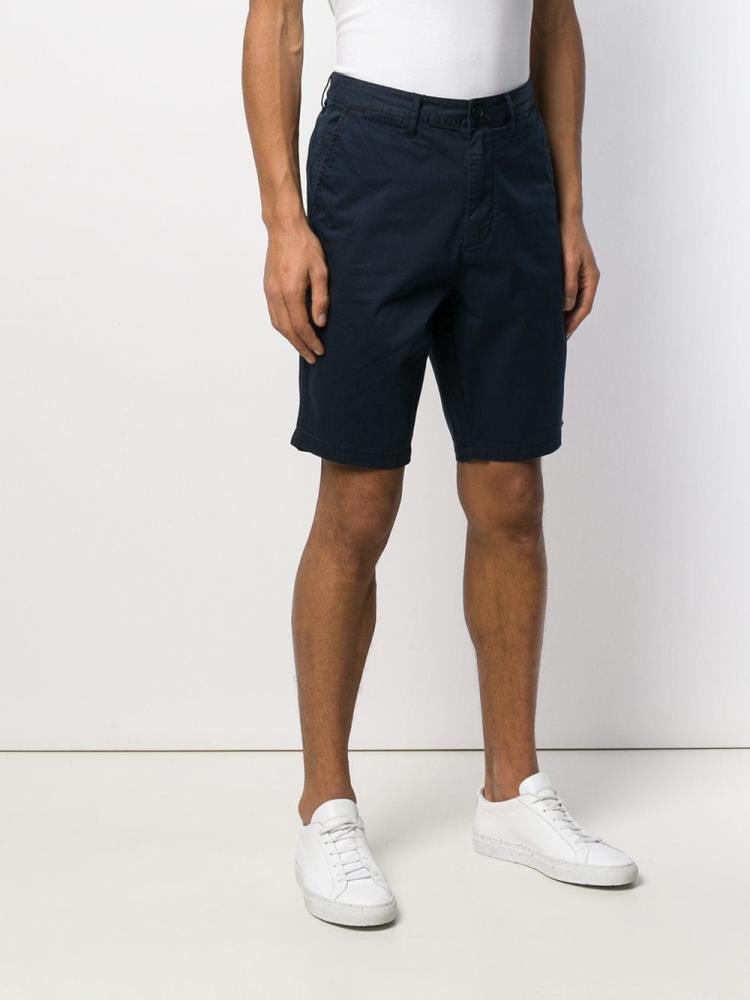 Blue Men's Armani Emporio Mid Rise Knee Length Shorts | K5UMNGM