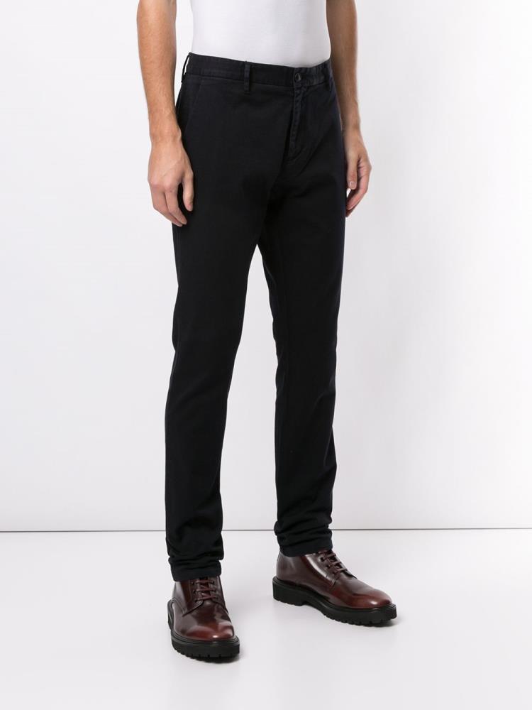 Blue Men's Armani Emporio Plain Straight Pants | OMIROML