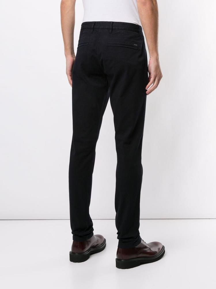 Blue Men's Armani Emporio Plain Straight Pants | OMIROML