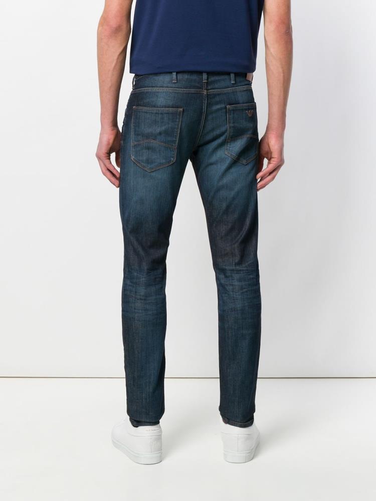 Blue Men's Armani Emporio Regular Fit Jeans | 3DOOP06