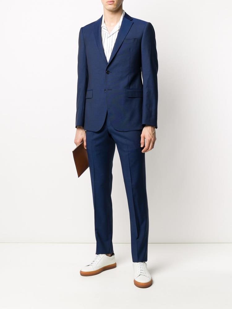 Blue Men's Armani Emporio Single Breasted Two Piece Suits | QK9ZHXH