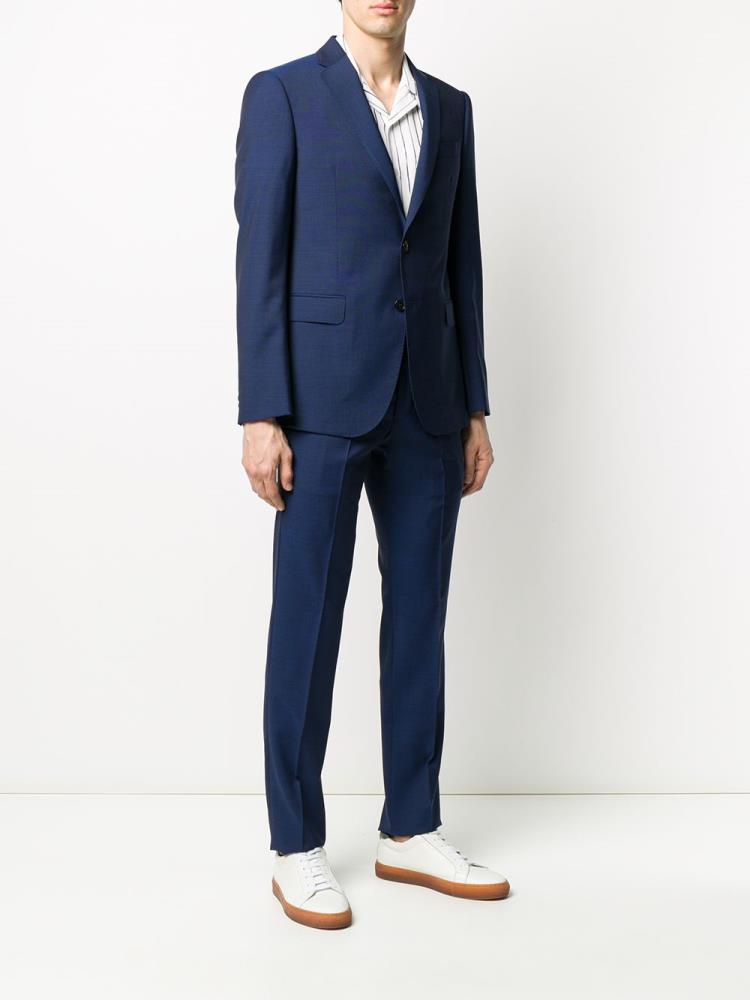 Blue Men's Armani Emporio Single Breasted Two Piece Suits | QK9ZHXH