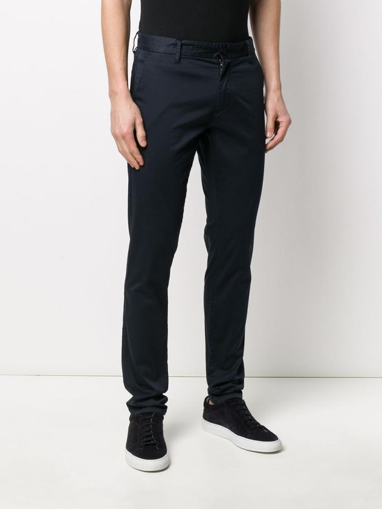 Blue Men's Armani Emporio Slim Fit Tailored Pants Pants | 1Z428CP