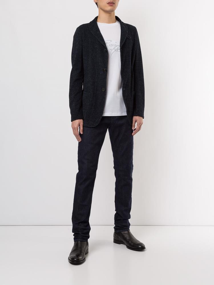 Blue Men's Armani Emporio Slim Fit Jeans | LSS8GAG