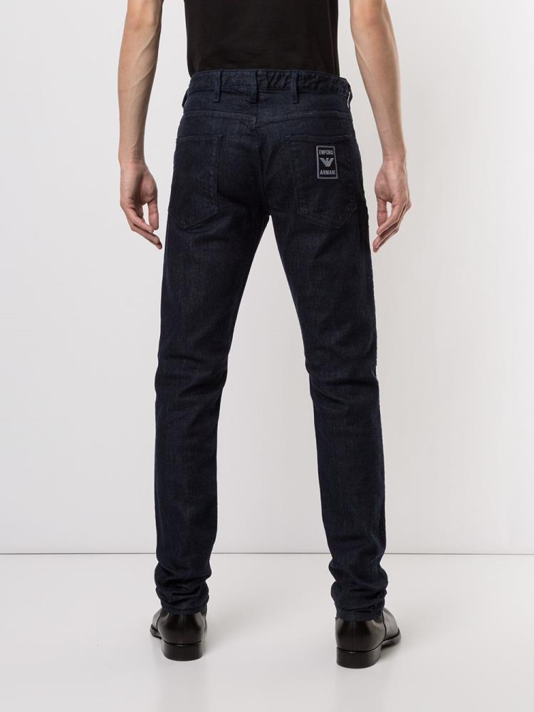 Blue Men's Armani Emporio Slim Fit Jeans | LSS8GAG