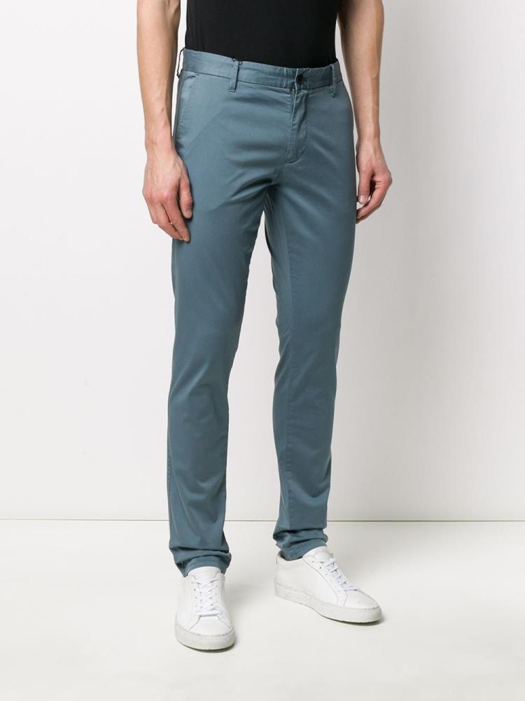 Blue Men's Armani Emporio Slim Fit Chino Pants | T6UCUIG