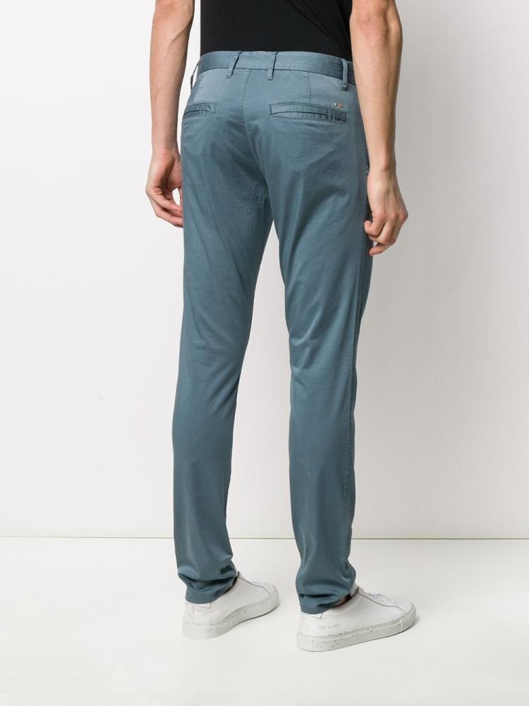 Blue Men's Armani Emporio Slim Fit Chino Pants | T6UCUIG