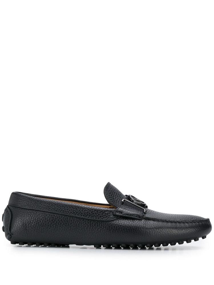 Blue Men\'s Armani Emporio Slip On Loafers | VQTJLTB