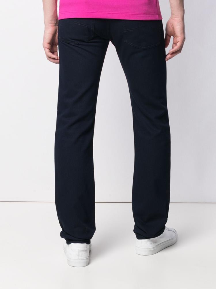 Blue Men's Armani Emporio Straight Fit Pants | 31S7WNI