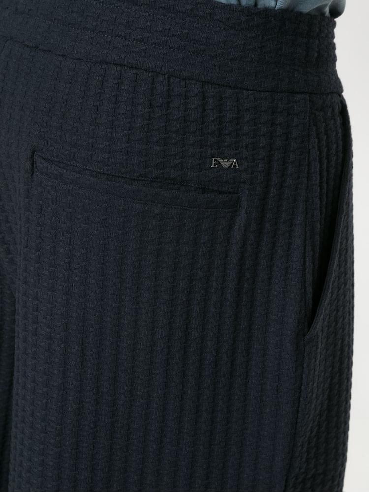 Blue Men's Armani Emporio Textured Knit Shorts | QW4W799