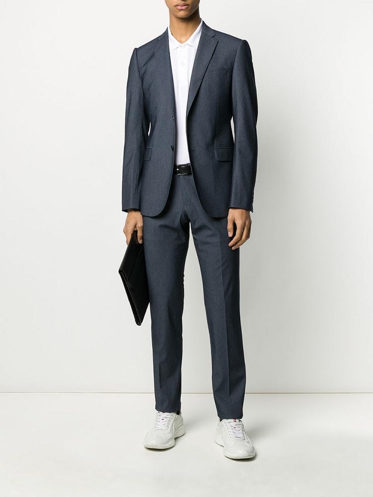 Blue Men's Armani Emporio Two Piece Suits | ZXRU52M