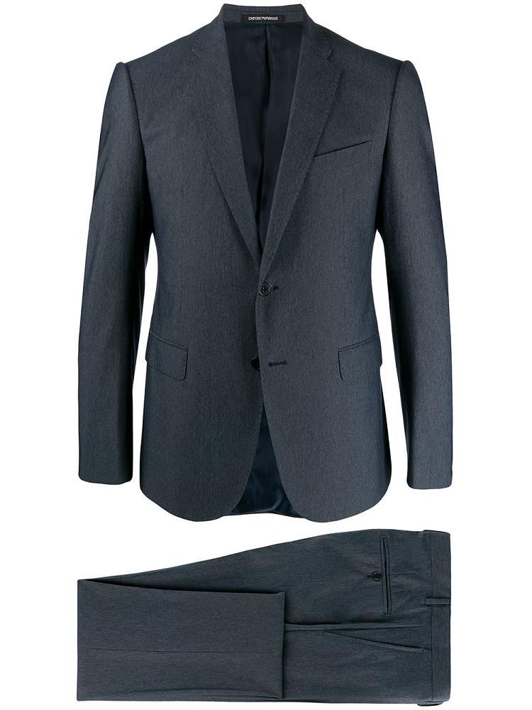 Blue Men\'s Armani Emporio Two Piece Suits | ZXRU52M