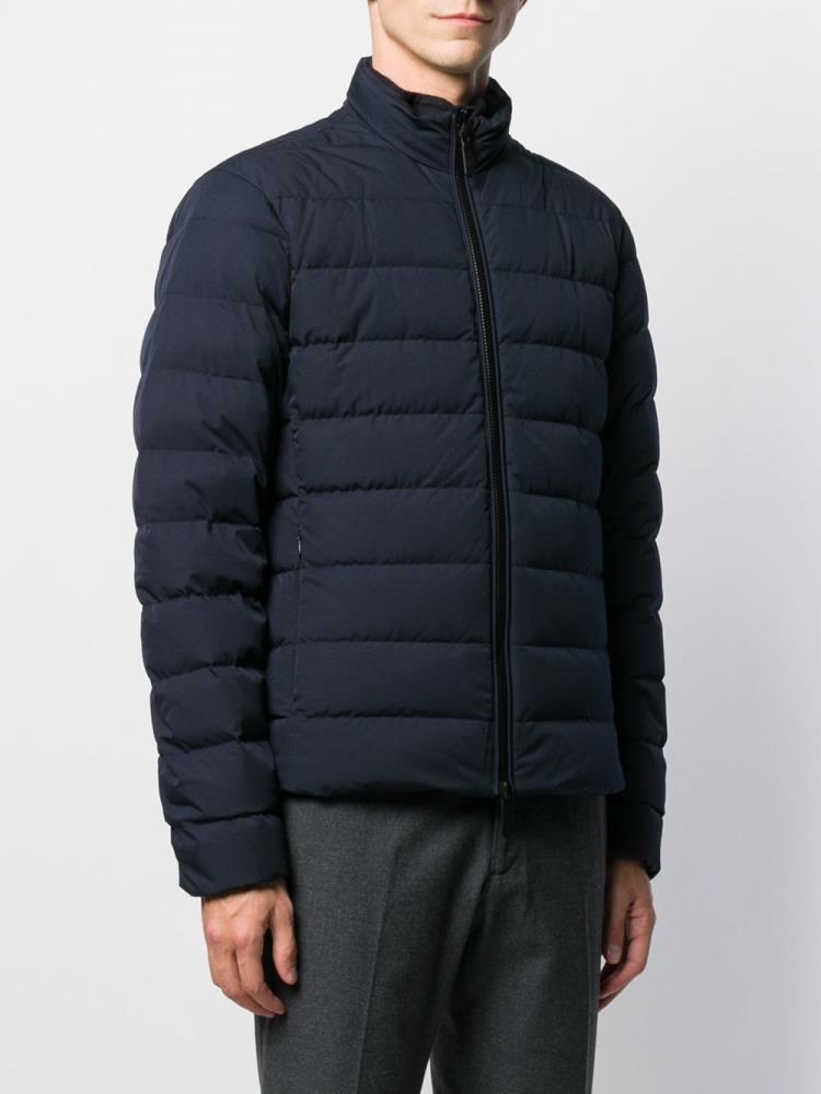 Blue Men's Armani Emporio Zipped Down Jackets Jackets | MIASHQD