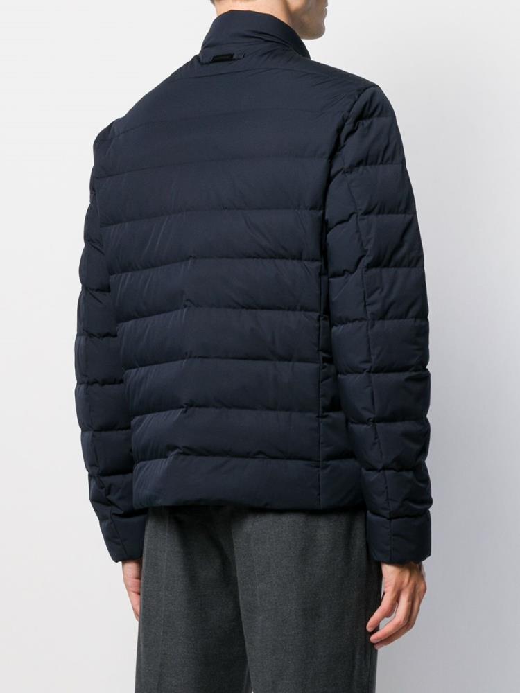 Blue Men's Armani Emporio Zipped Down Jackets Jackets | MIASHQD