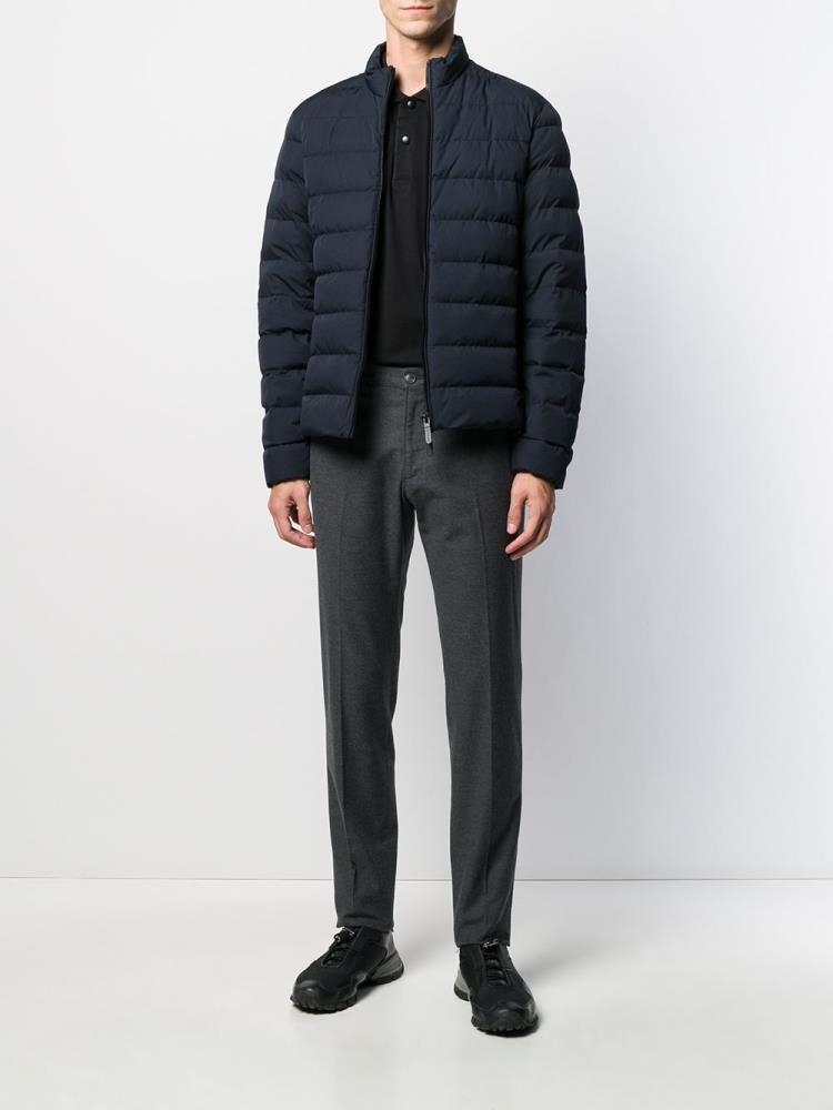 Blue Men's Armani Emporio Zipped Down Jackets Jackets | MIASHQD