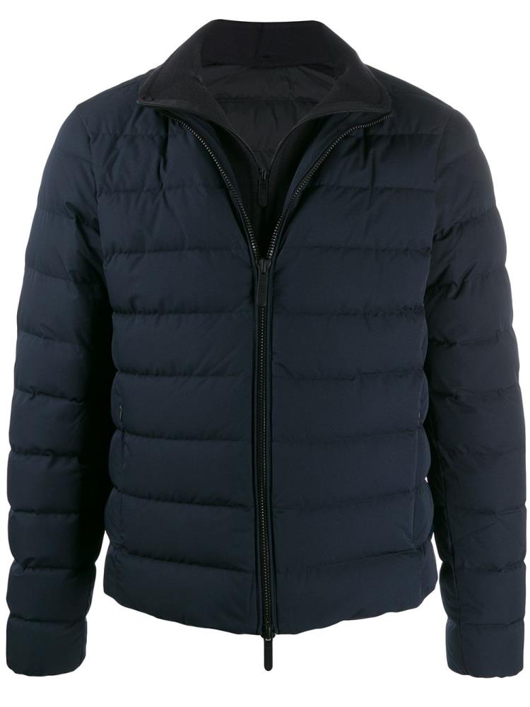 Blue Men\'s Armani Emporio Zipped Down Jackets Jackets | MIASHQD