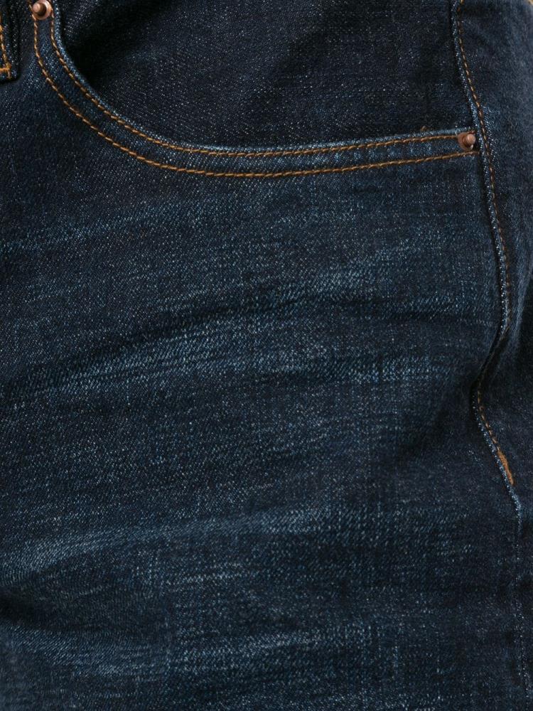 Blue Men's Giorgio Armani 5 Pocket Jeans | ZMUFAGV