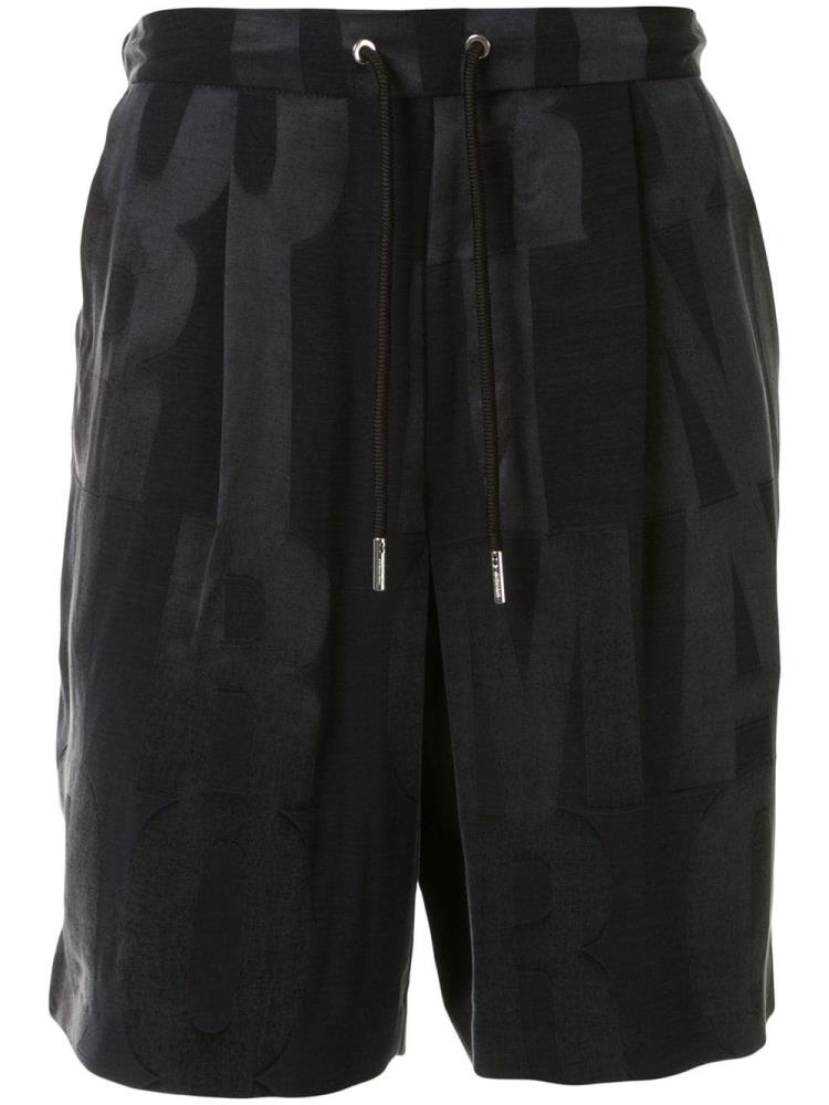 Blue Men\'s Giorgio Armani Drawstring Branded Shorts | 6Z0UW2I