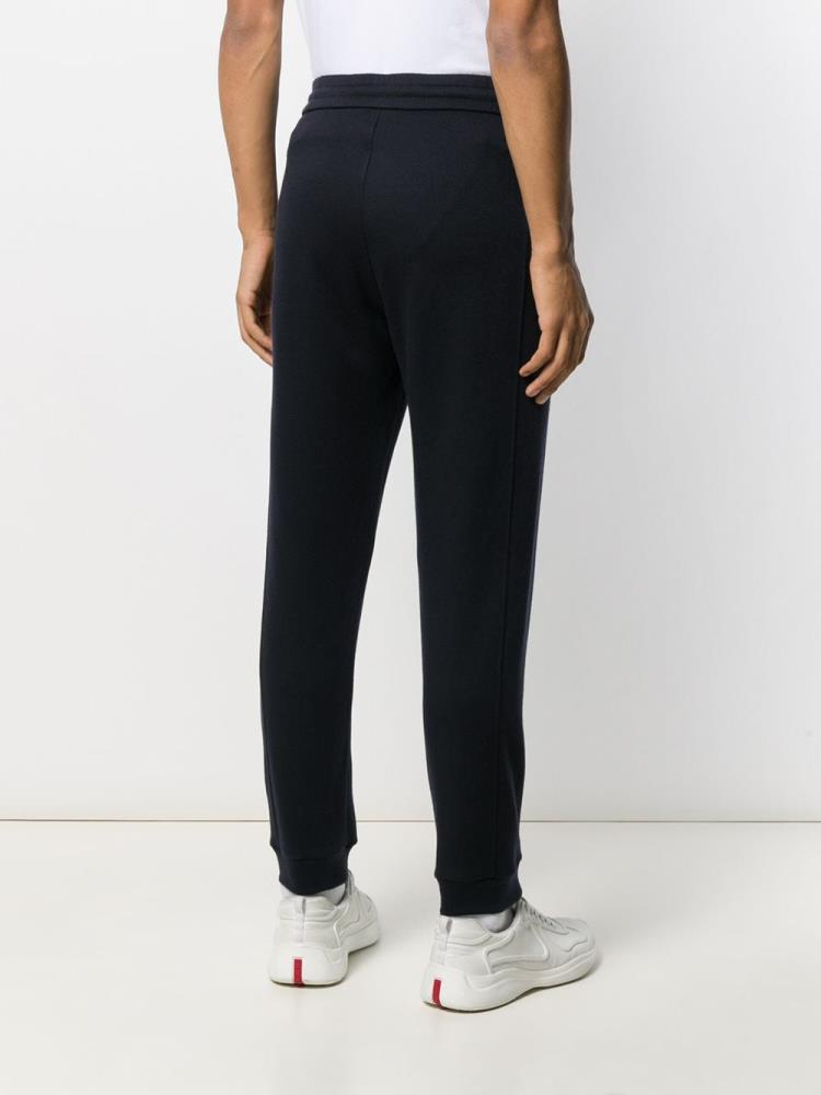 Blue Men's Giorgio Armani Elastic Waist Track Pants | 68MVVVB