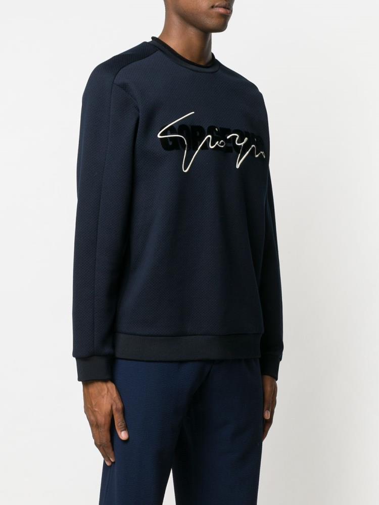 Blue Men's Giorgio Armani Gorgeous Sweatshirts | YA7FO51