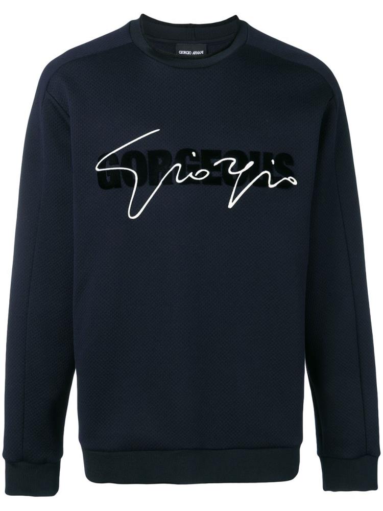 Blue Men\'s Giorgio Armani Gorgeous Sweatshirts | YA7FO51