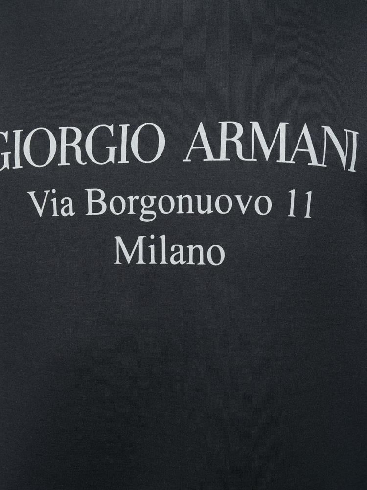 Blue Men's Giorgio Armani Logo Sweatshirts | SEH5FQL