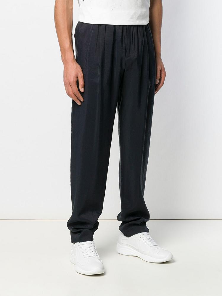 Blue Men's Giorgio Armani Loose Fit Pants | LARRZT9