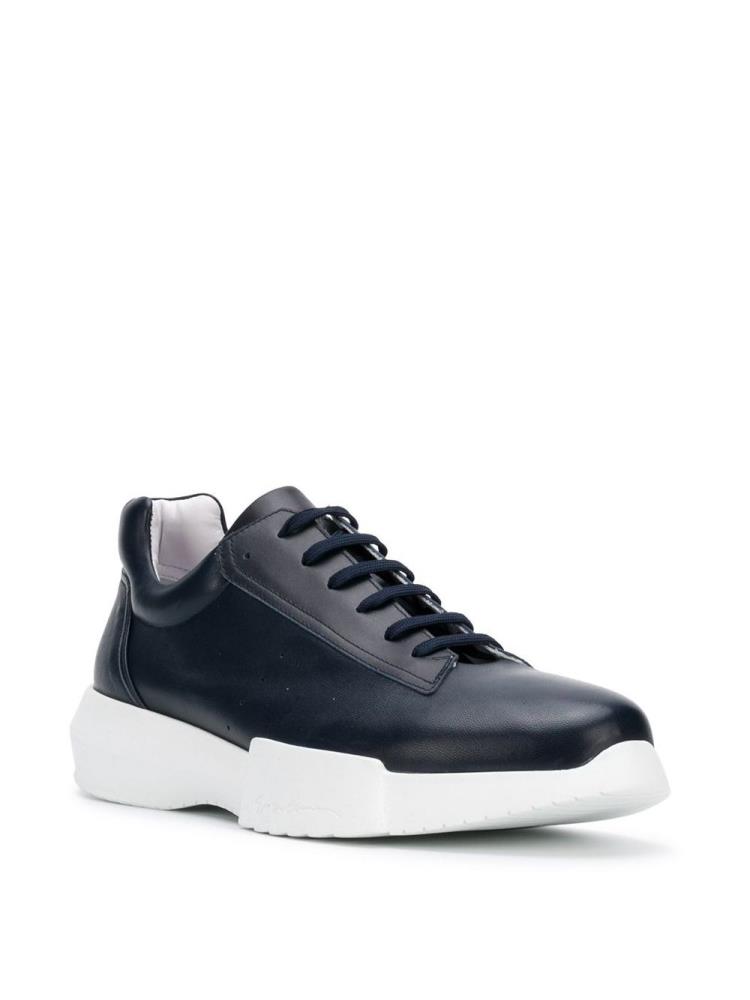 Blue Men's Giorgio Armani Low Top Runner Sneakers | 7O13QTU