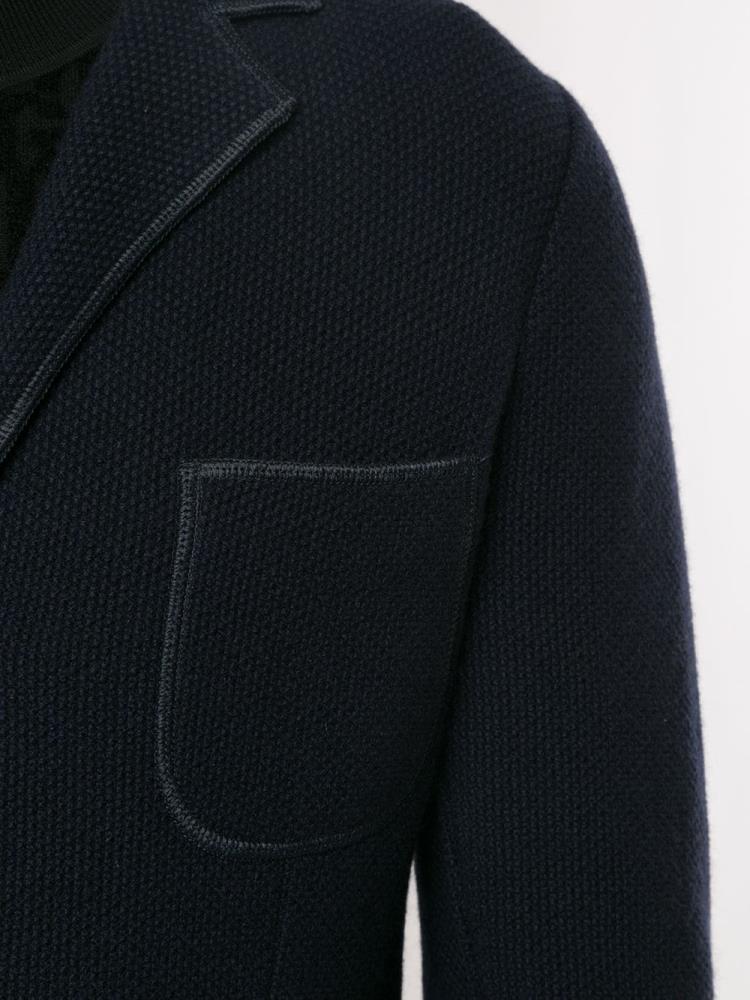 Blue Men's Giorgio Armani Patch Pocket Blazers | ZX9ZNPS