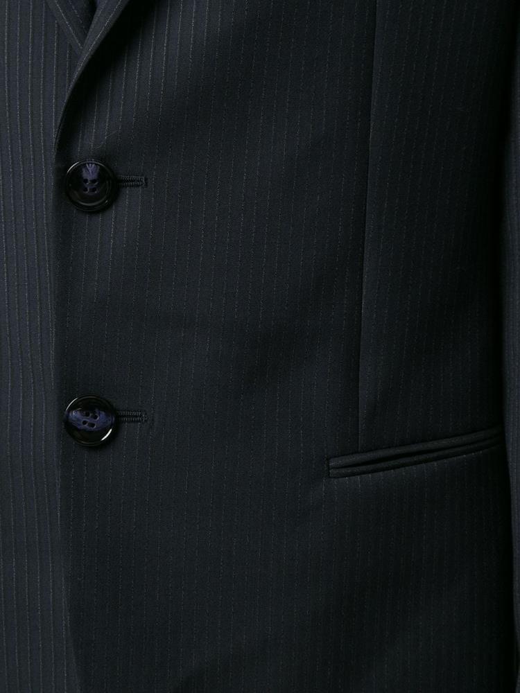 Blue Men's Giorgio Armani Pinstripe Two Piece Suits | IXMI027