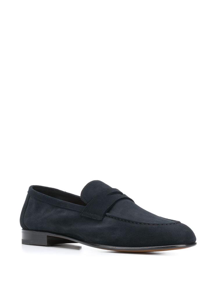 Blue Men's Giorgio Armani Slip On Loafers | JY2RWV1