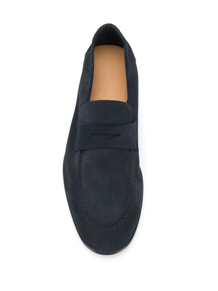 Blue Men's Giorgio Armani Slip On Loafers | JY2RWV1