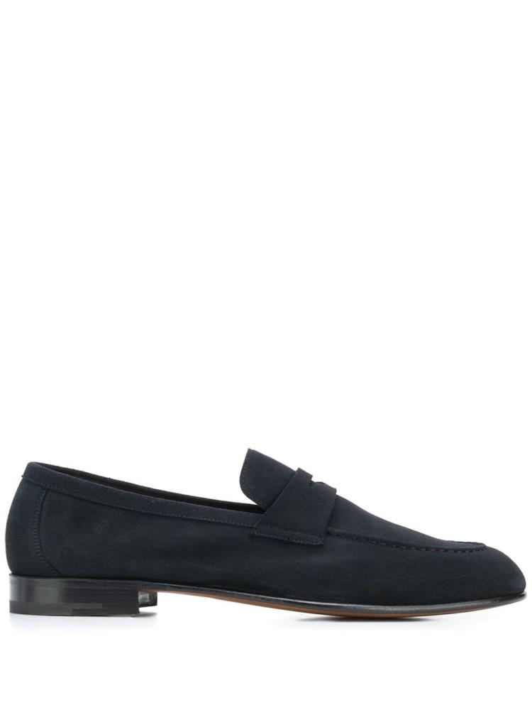 Blue Men\'s Giorgio Armani Slip On Loafers | JY2RWV1