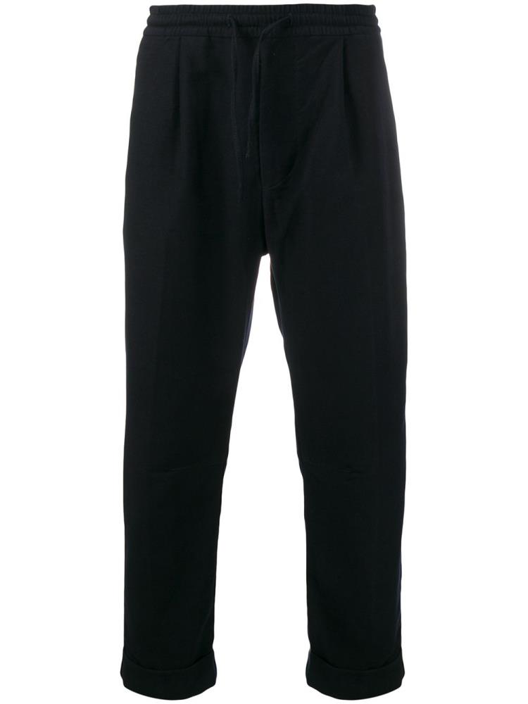 Blue Men\'s Giorgio Armani Straight Leg Drawstring Pants | Q2TTVW4