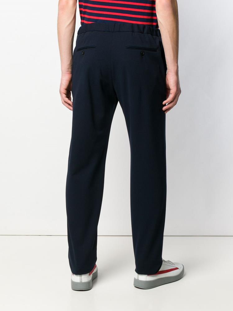 Blue Men's Giorgio Armani Tapered Pants | YSFHRVN