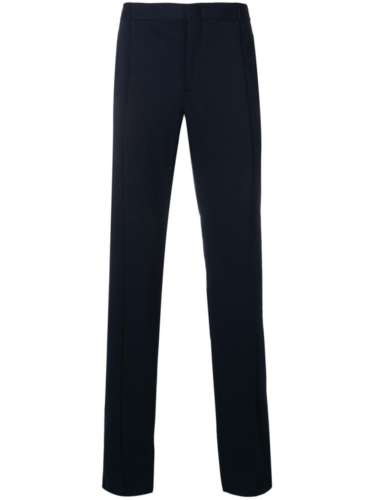 Blue Men\'s Giorgio Armani Tapered Pants | YSFHRVN